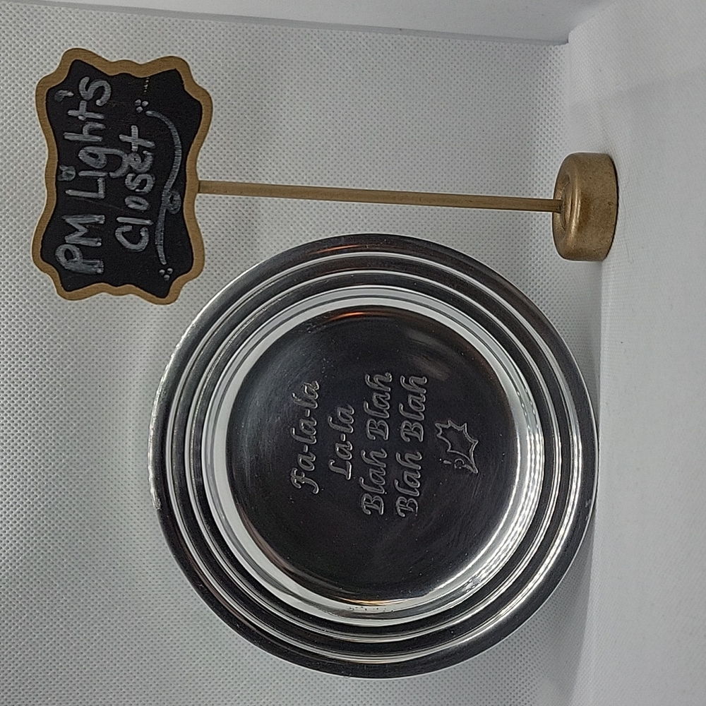 Lenox Holiday Tray 5" New Silver Fa-La-La-La-La Blah Blah Blah Blah